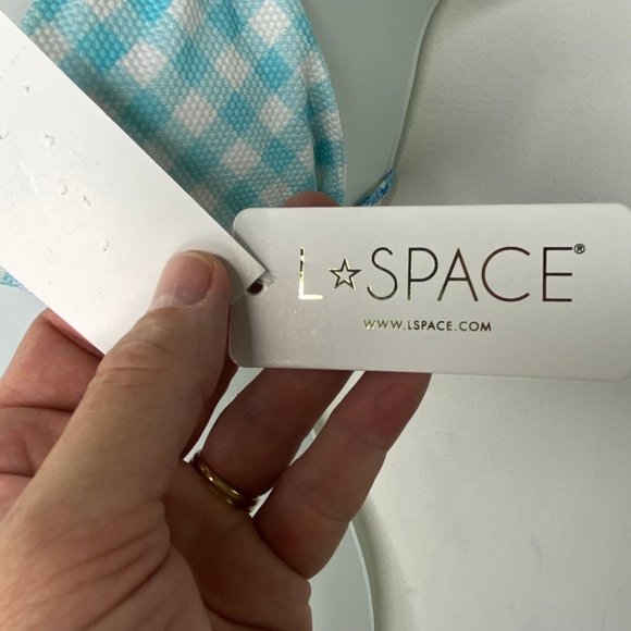 L*Space Women's $92 Brittany Gingham Bikini Swim Top- multiple sizes - Picture 3 of 8